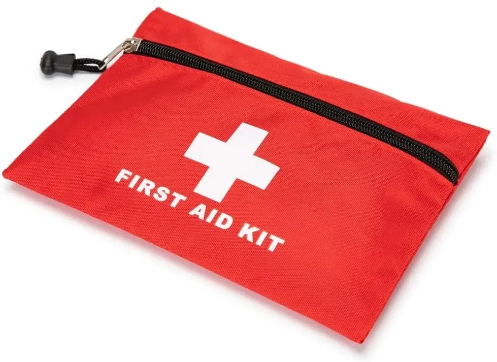 Bolsa de primeiros socorros vazia vermelha Mochila de primeiros socorros pequena, mini bolsa vazia impermeável para kits de primeiros socorros, pacote de emergência, caminhada, mochilão, acampamento