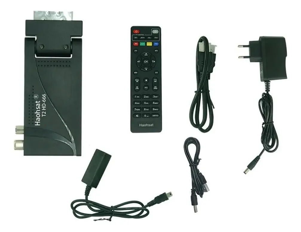 Sintonizador de TV digital Ythythyth para DVB-T2HD-666 Scart HD 265 DVB-T2 Rússia DVB-T2 H265 HEVC HD, plugue da UE