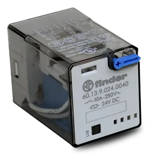Rele Industrial Finder 24vcc 10a 3 Contatos Reversiveis