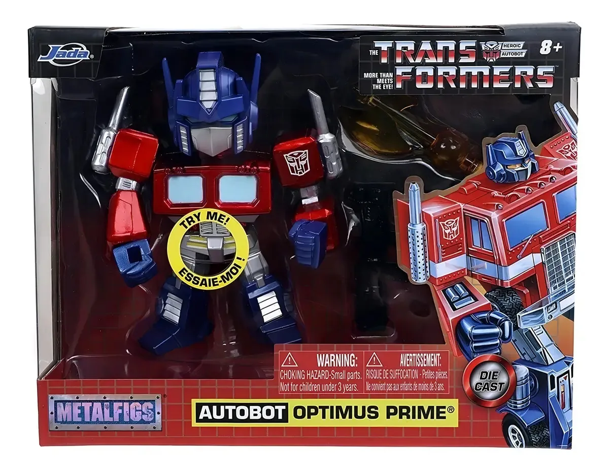 Transformadores Autobot Optimus Prime com luz de 10 cm | Metalfigs