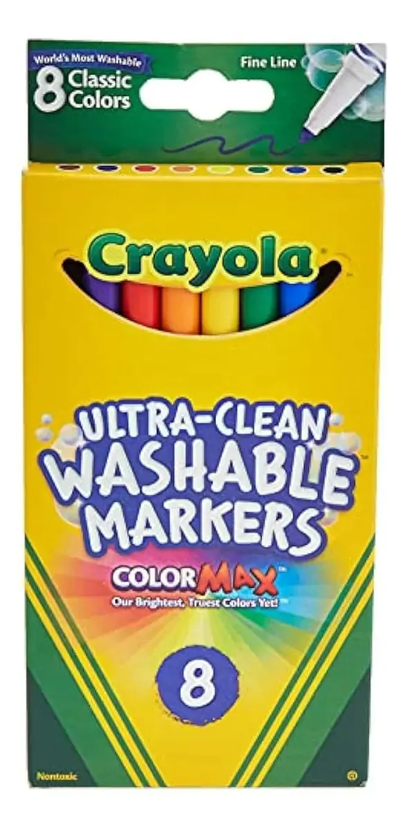 Marcadores e marcadores Crayola laváveis ultra limpos