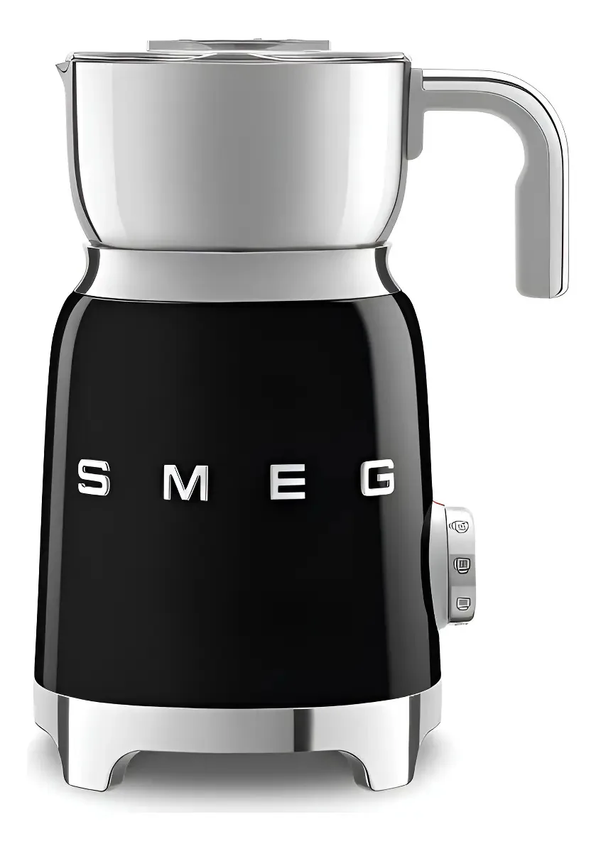 Espumador de leite Smeg com sistema de indução de 8 programas, cor preta