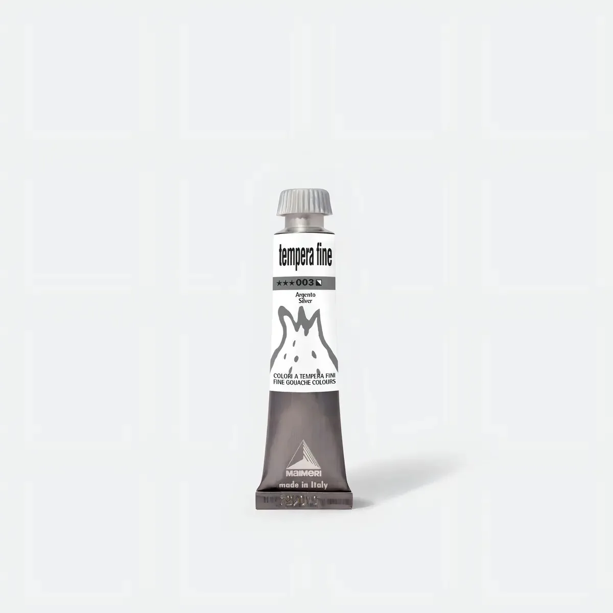 Têmpera Guache Fine Maimeri Prata 20 ml, Versátil para Artes e Decoração