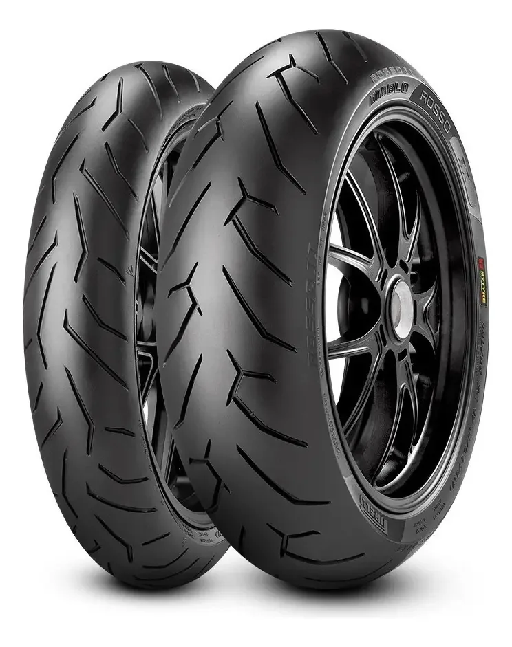 Jogo de Pneus Pirelli Diablo Rosso II Para Moto Esportiva 150/60" e 120/70"