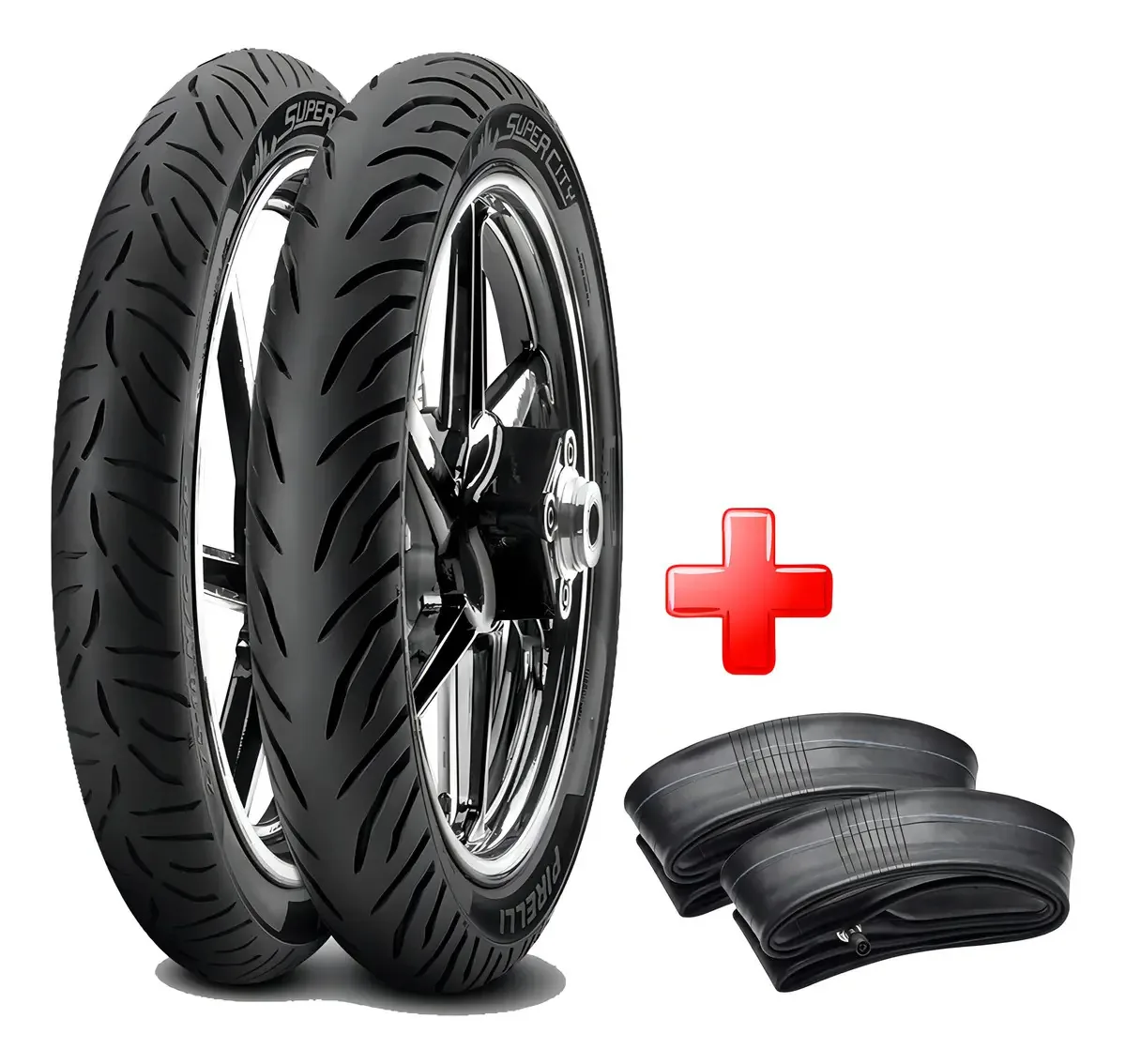 Kit de pneus Pirelli Super City Honda Cg Titan + câmeras