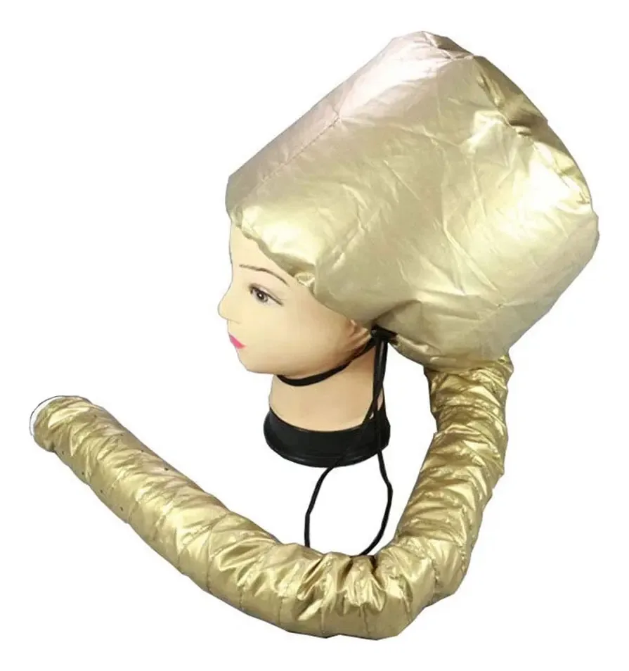 Capuzes de Secagem Secadores de Capuz Secador de Cabelo Tampa de Cabelo Seco Tampa de Ar Longa Tampa de Óleo Tampa de Tinta de Cabelo Portátil Tampa de Secagem Permanente Sem Eletricidade Ouro X3