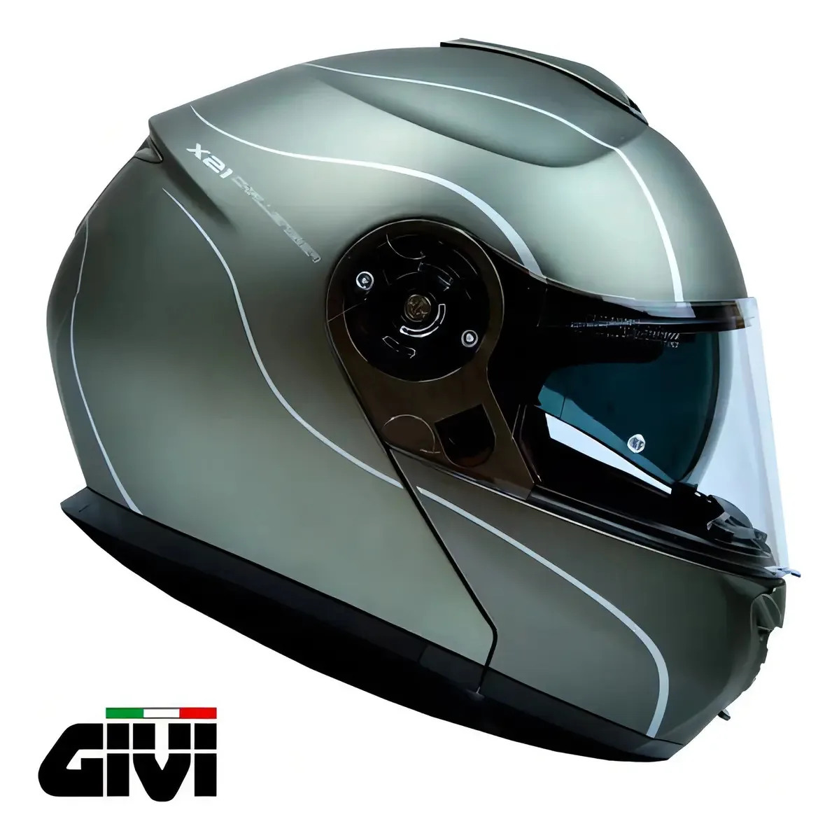 Capacete Givi X21 Graphic Titânio/prata Fosco