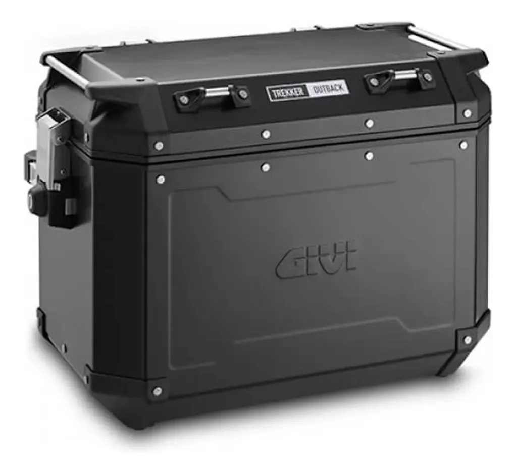 Par de Baús Laterais Givi Trekker Outback 48 L e 37 L Preto para Moto