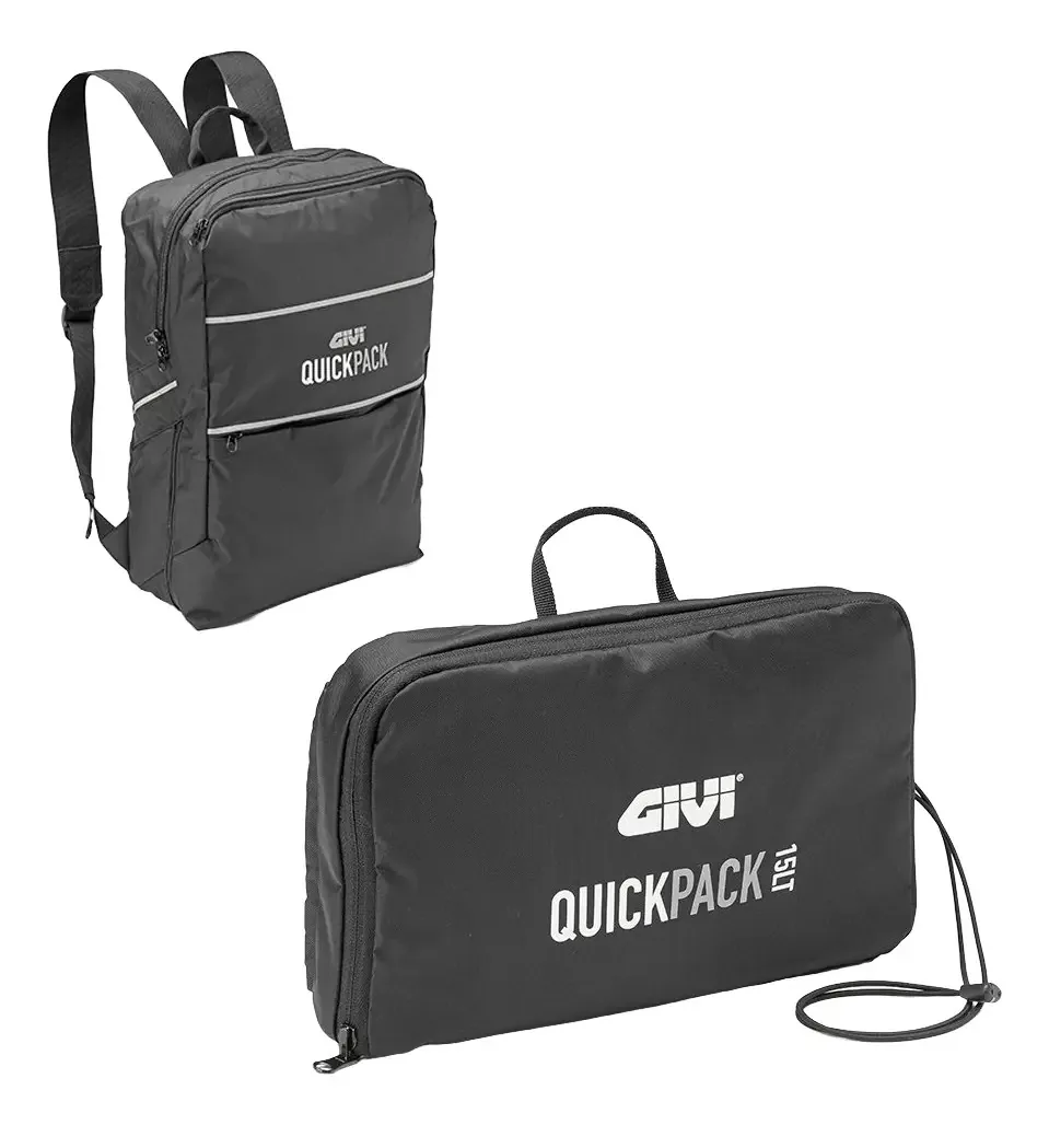 Mochila reversível Givi, uma bolsa interna de 15 litros na cor preta Teo Motos