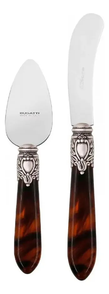 Kit Espátula Para Manteiga E Faca Parmesão Oxford Bugatti