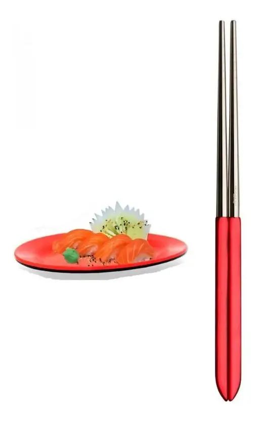 Hashi Comida Japonesa Reutilizável Vermelho Aladdin Bugatti