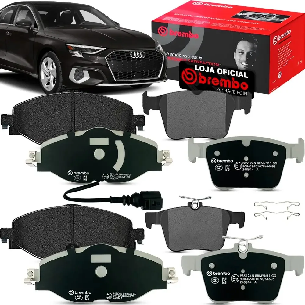 Pastilha Freio Cerâmica Dianteiro Traseiro Brembo Audi A3