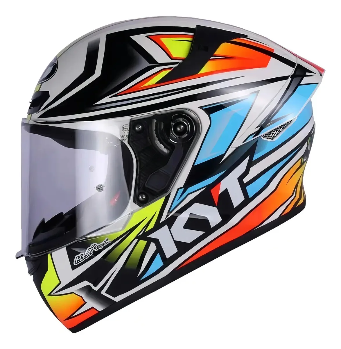 Capacete Kyt Tt Course Radiance Kasma Daniel Capacete Moto Cor Amarelo/Vermelho/Azul Tamanho do capacete 58