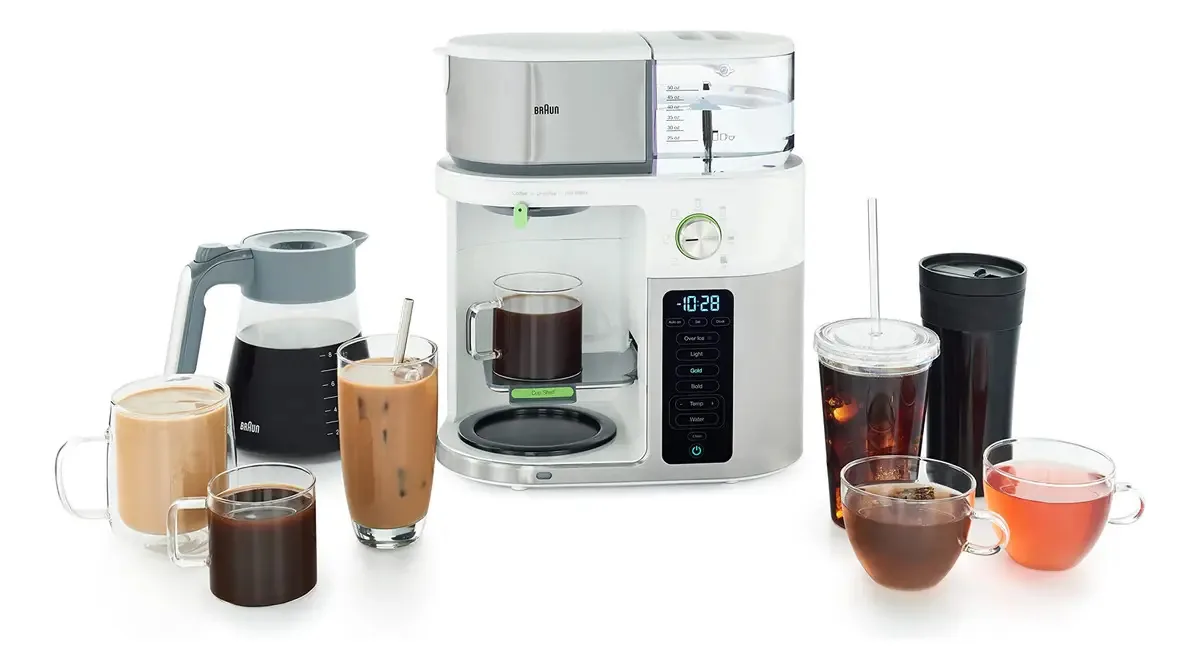 Cafeteira Braun Multiserve, 7 tamanhos de preparação de programas