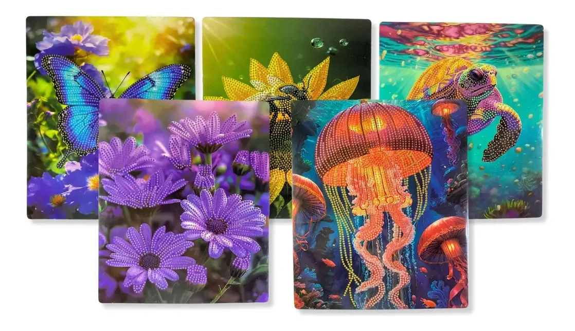 Kit de pintura de diamantes+suporte para pintura de desenhos de diamantes 21x25cm
