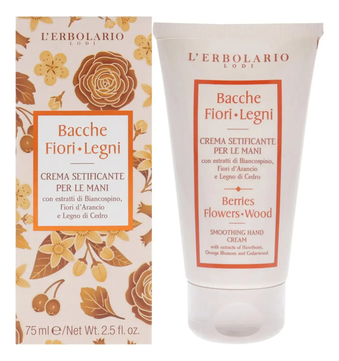 Lerbolario Bagas Flores Madeira Suavizar Creme De Mãos Para