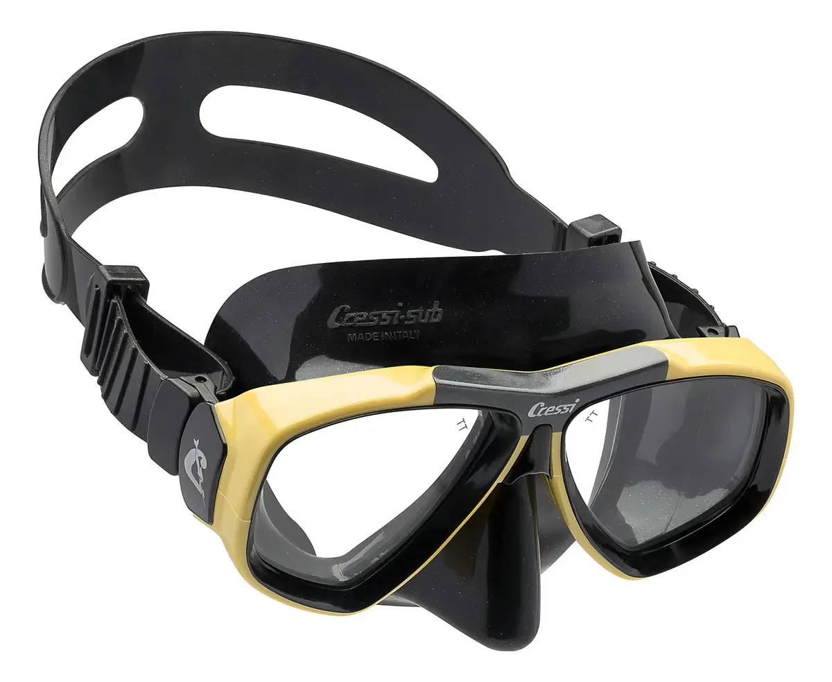 Máscara De Mergulho Cressi Focus Cor Preto/Amarelo