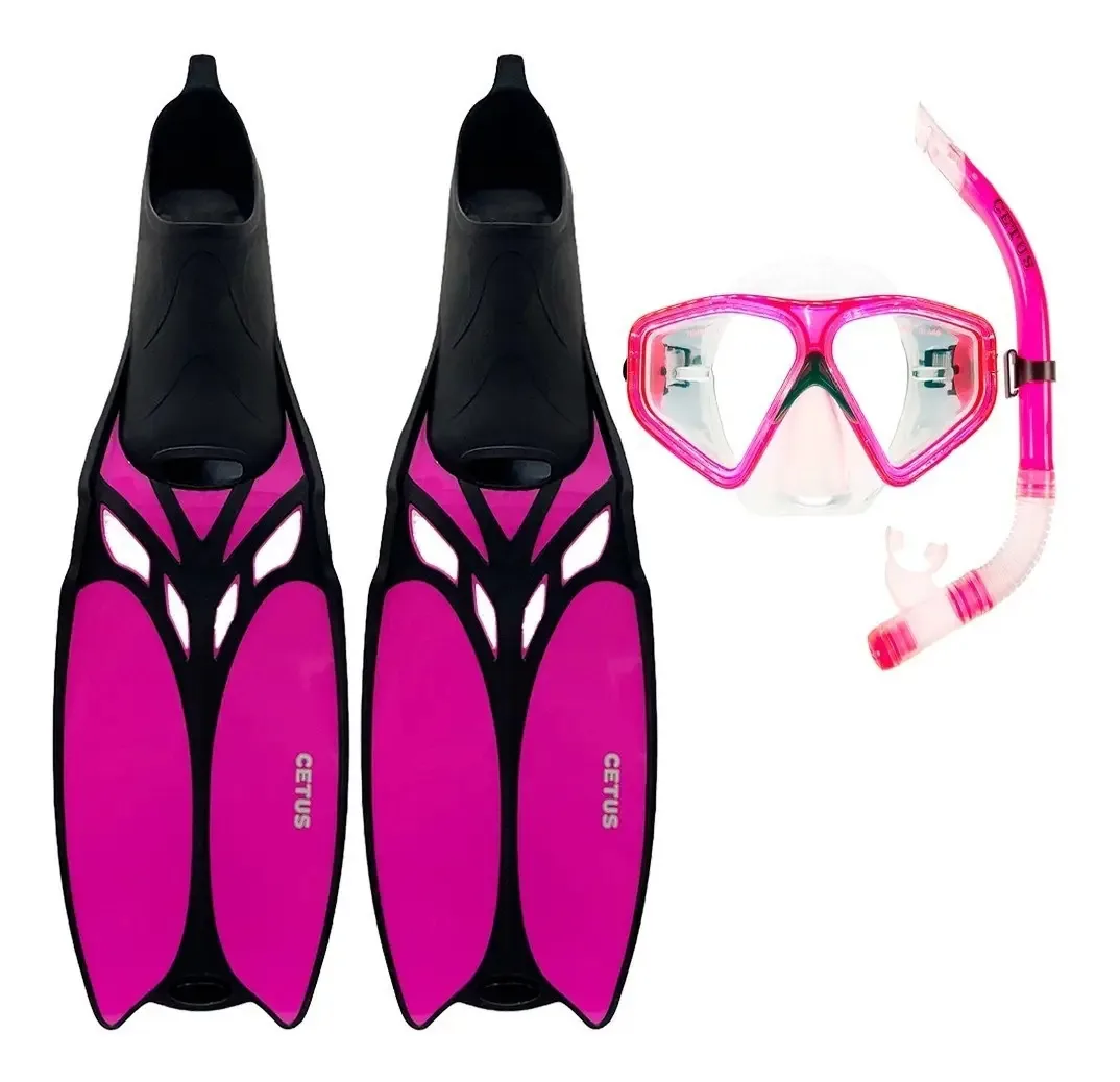Kit Mergulho Máscara+nadadeira+snorkel Cetus Shark