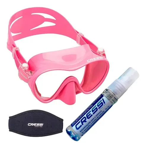 Máscara De Mergulho Cressi Frameless Cor Rosa