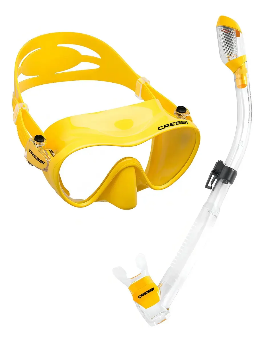 Máscara De Mergulho Cressi Frameless Cor Amarelo
