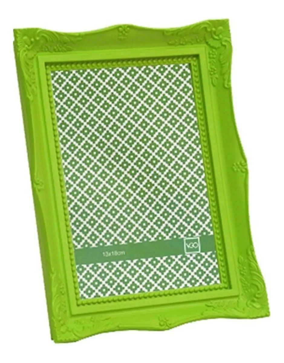 Porta-retratos Vertigo 6468p. 15x21 decorado em verde claro