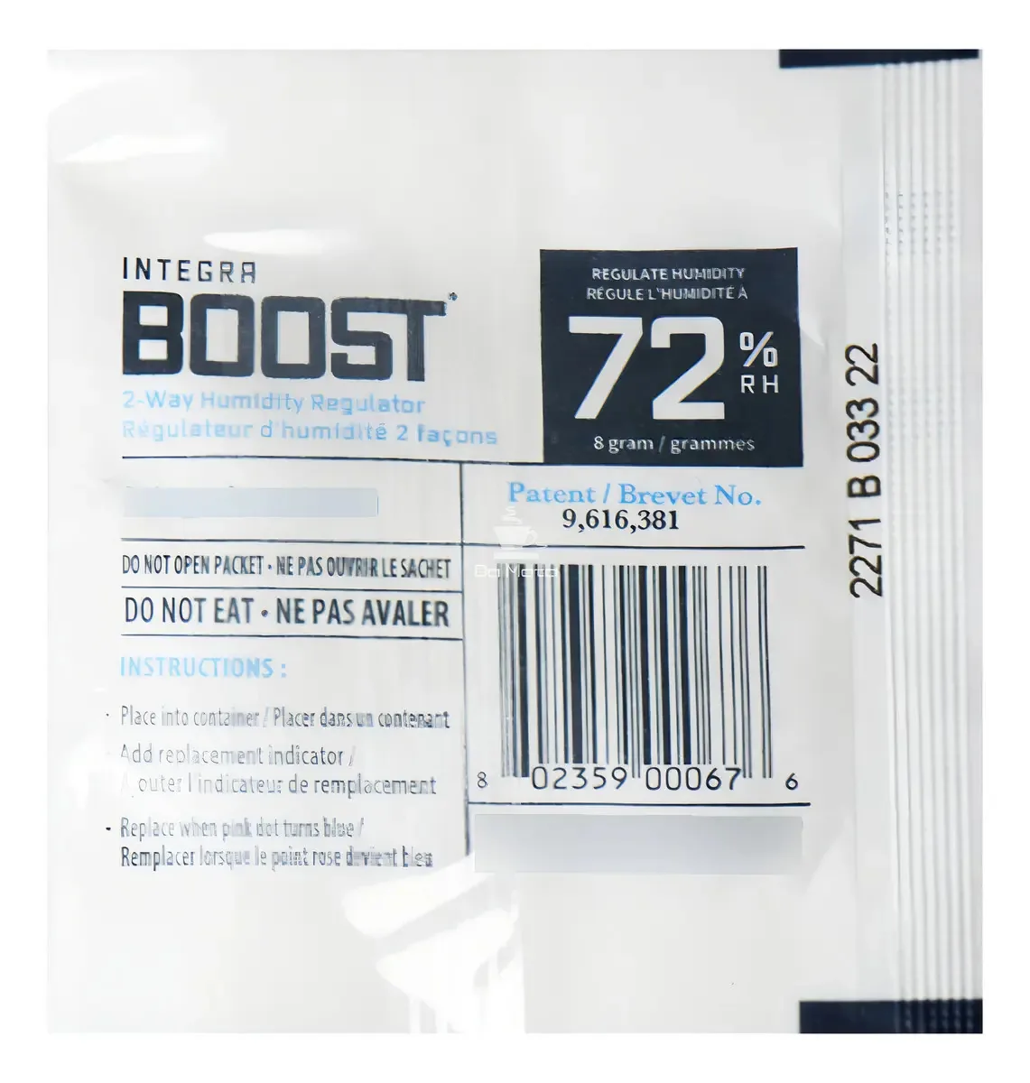 Sachê Umidificador Integra Boost 72% 8g