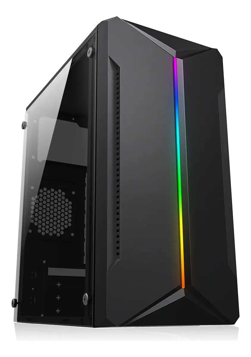 Gabinete de PC Jalatec Jt-k80 Led Strip +fonte de alimentação de 520w
