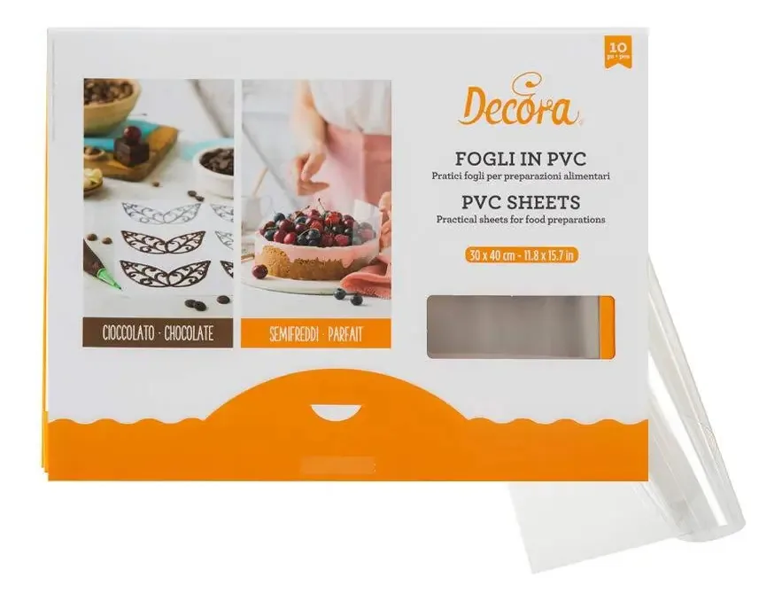Folhas de comida transparentes para decorar 10 unidades