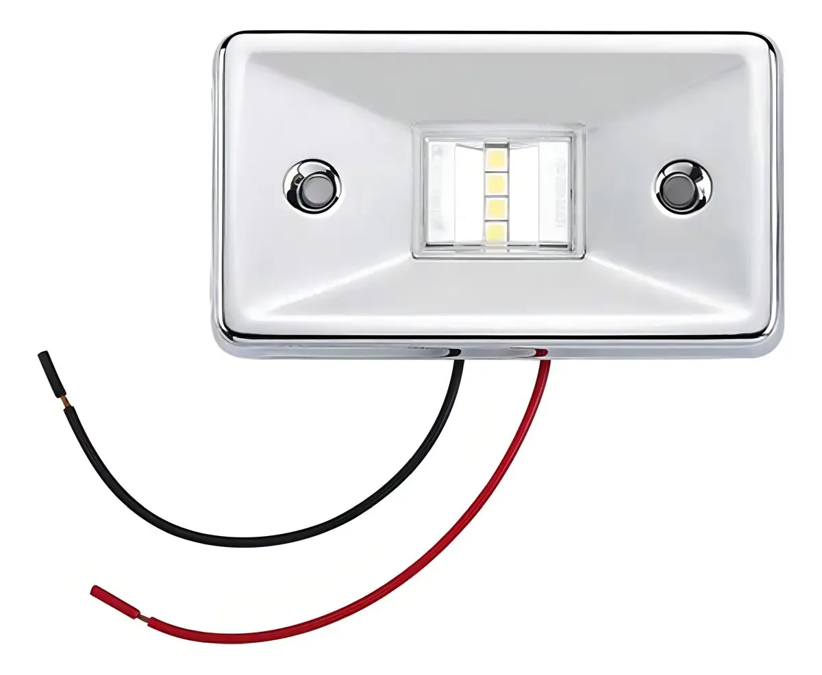 Luz De Alcançado Led Popa Retangular Inox
