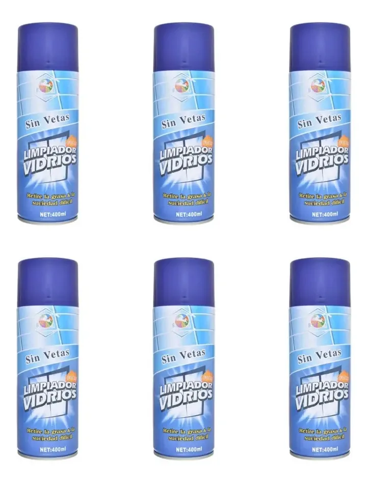 Pacote com 6 Limpa Vidros Magnéticos para Casa e Carros 400ml
