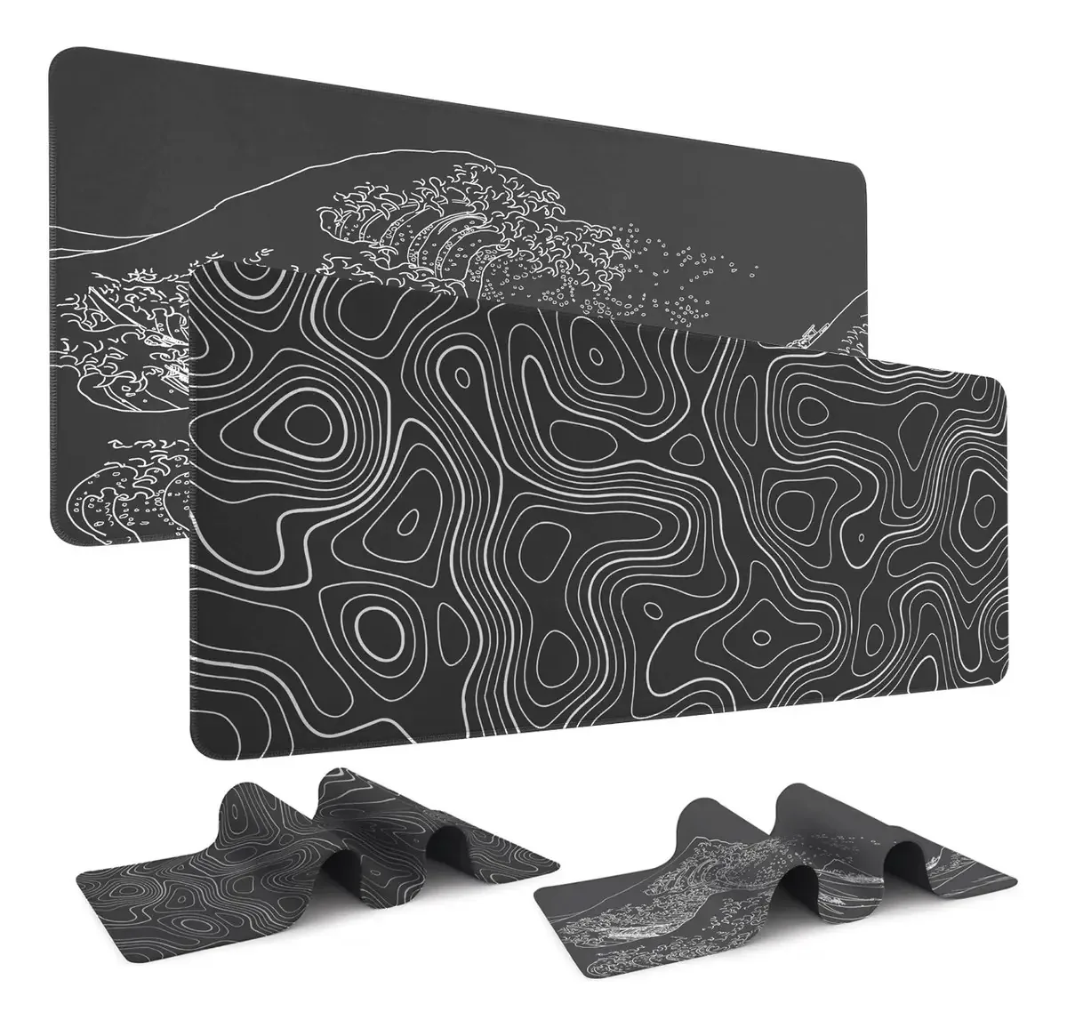 Conjunto de mouse pads de dois mouse pads antiderrapantes