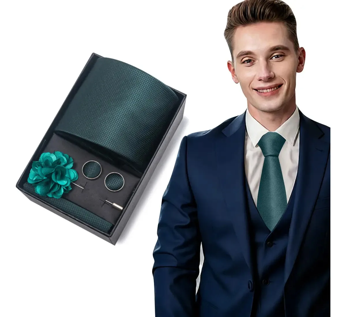 Conjunto De Gravata Importada Verde 147*3cm Estilo 2 Padrinhos Corsage Masculino Gravata De Cetim Gravata Premium Masculina Slim Verde Esmeralda Negócios Casamentos Presentes Festivais Cerimônias