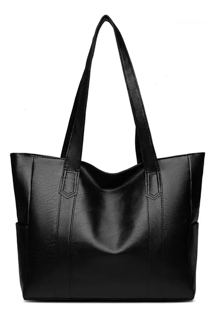 Bolsas femininas Bolsas de ombro femininas elegantes de alta capacidade, cor preta, sarna