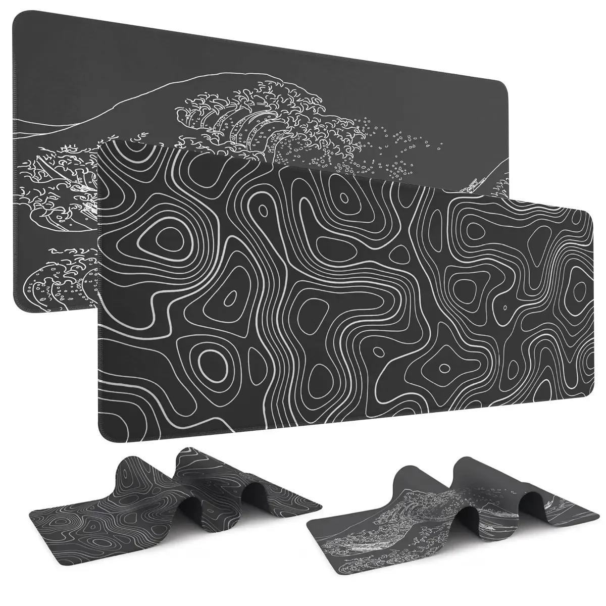 Conjunto de mouse pads de dois mouse pads antiderrapantes