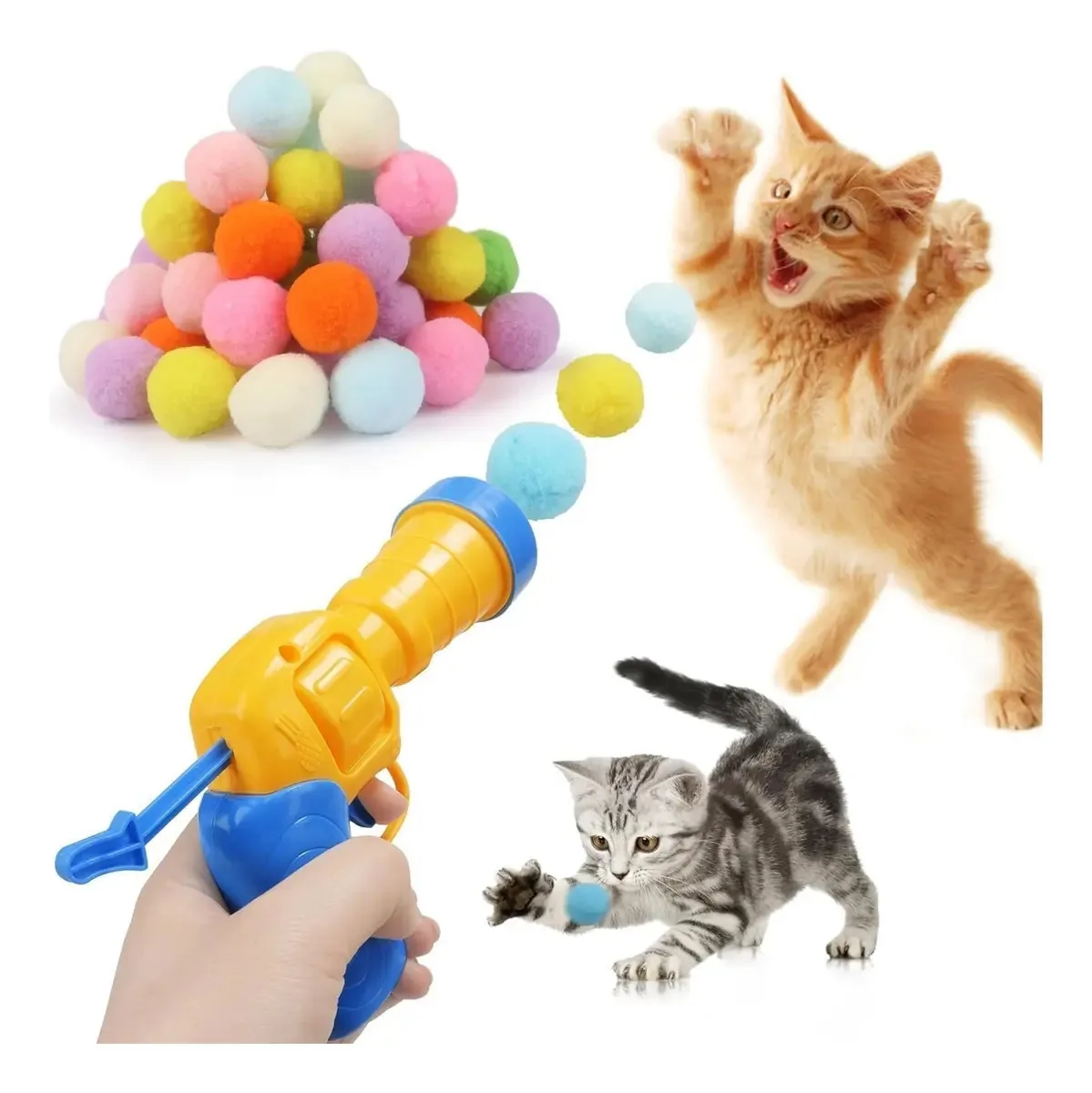 Bola interativa Heobei, 50 peças de brinquedos para cães e gatos