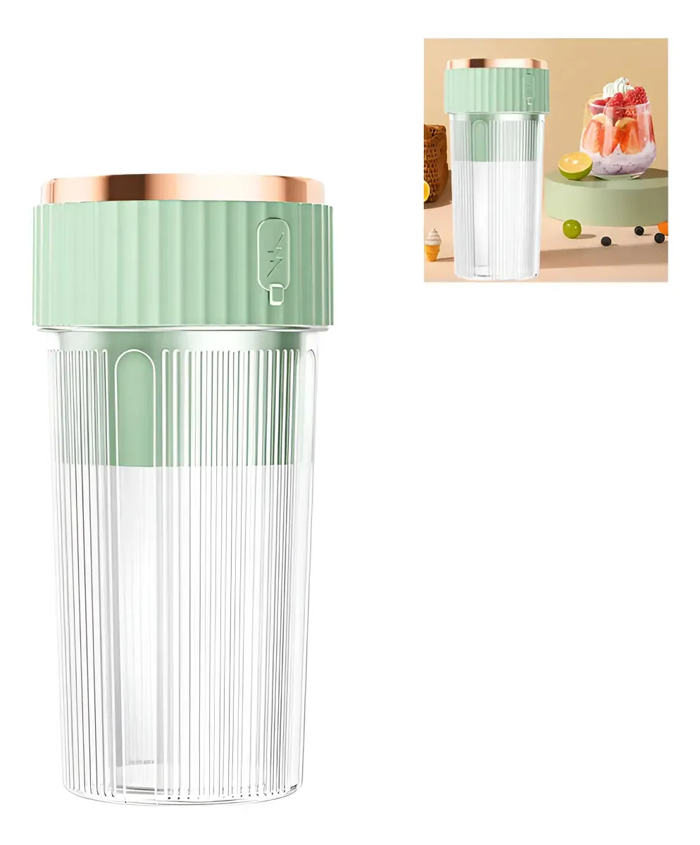 Liquidificador portátil sem fio Gitifo com USB recarregável de 450 ml para batidos e sucos frescos