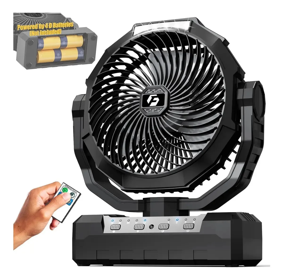 Ventilador portátil Wavmill FA-GY02 - cor preta