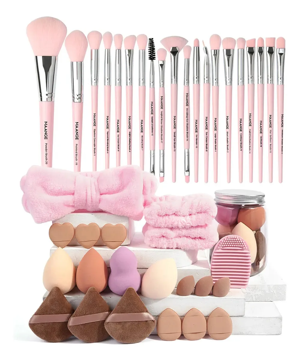 Conjunto de 20 pincéis de maquiagem profissionais e ferramentas cosméticas de pincéis de maquiagem e pincéis de maquiagem Maange
