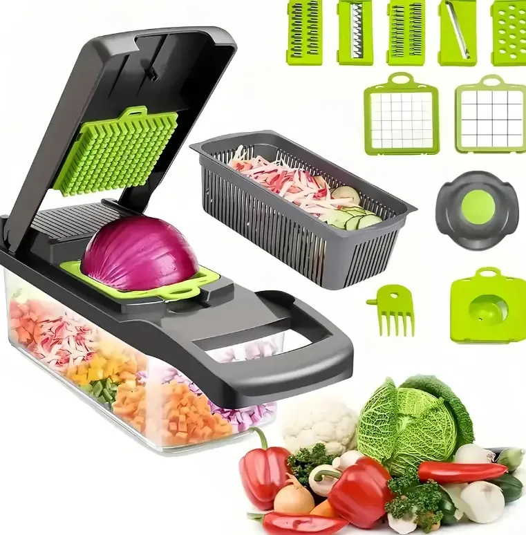 Cortador de ralador, cortador manual de vegetais, picador de frutas, para frutas e vegetais, multiuso, conveniente, compacto, fácil de usar, esteticamente agradável, conveniente e fácil de usar