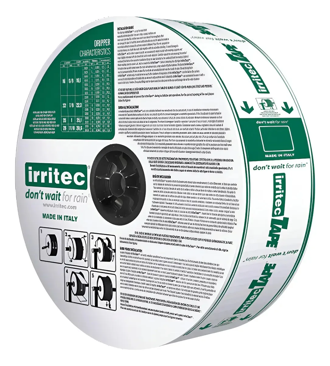 Gotejador de irrigação Irritec Laberinto Black 0,6 l/h