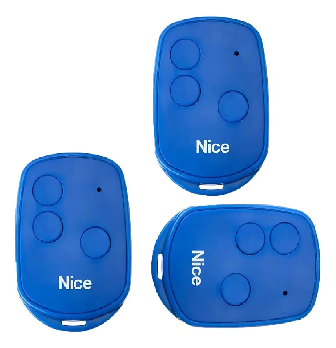 Kit 3 Controles Remoto Nice 433MHz 3TB Portão Automático Azul