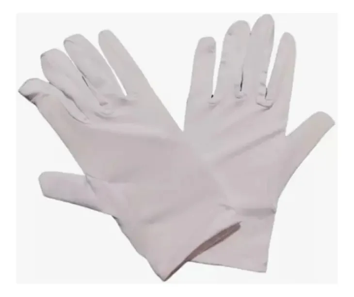 Luvas brancas de 20 cm x par brancas