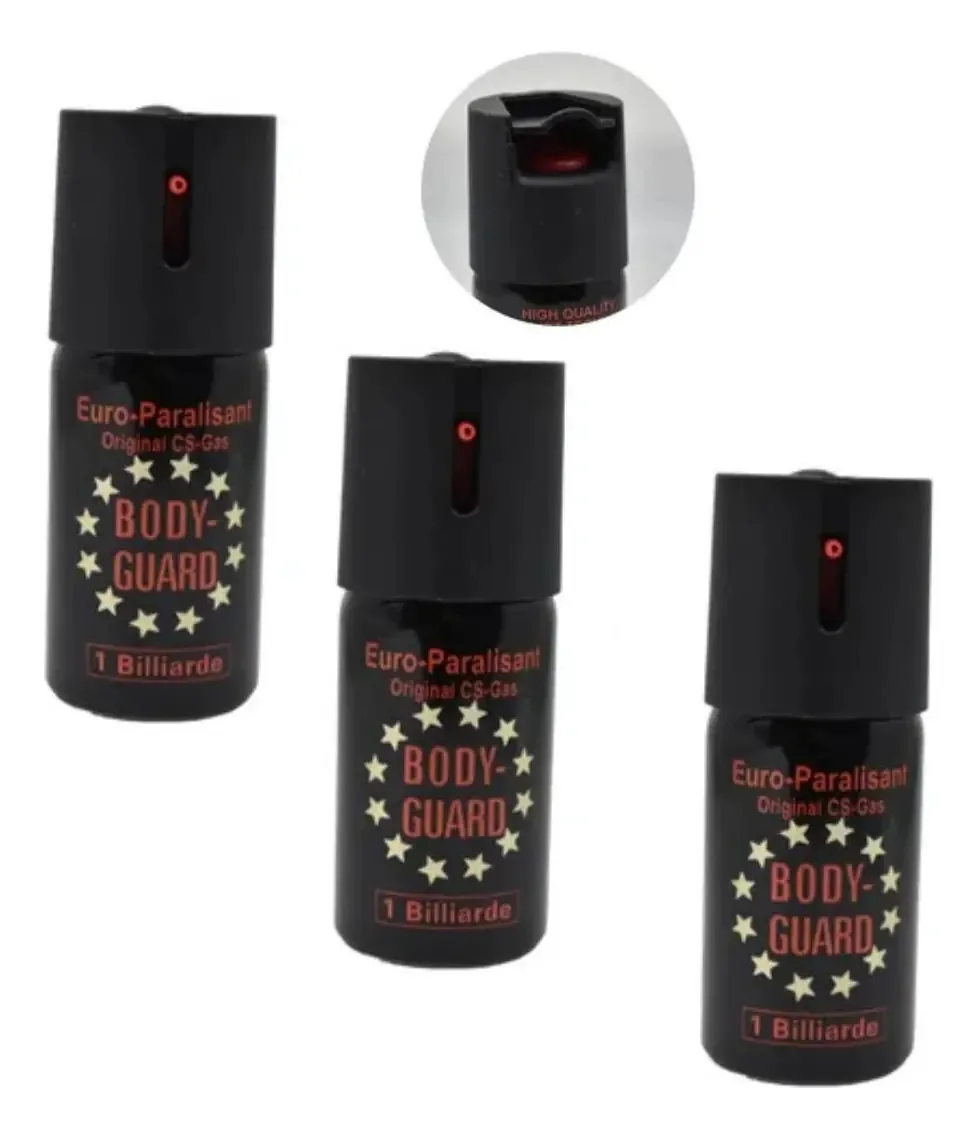 Pacote de 3 sprays de pimenta de 40 ml de gás lacrimogêneo Defensive Spray Defense Adicionar aos favoritos