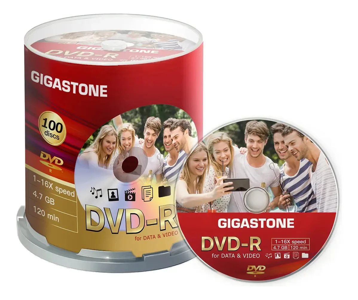 DVD Portátil Gigastone 16X 4.7GB 120 Minutos.