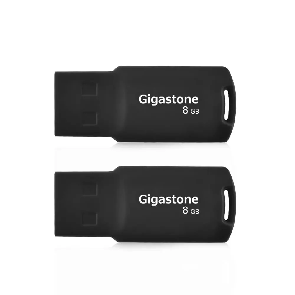 Pacote de pen drive USB 2.0 Gigastone de 8 GB, pen drive com design sem tampa