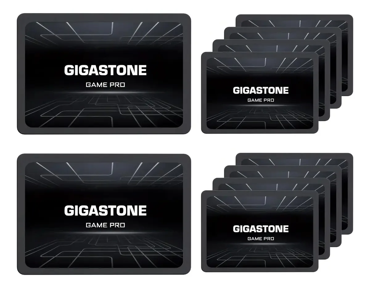 SSD Gigastone Sata de 512 GB, pacote de 10 unidades, SSD Game Pro 3d Nand, SSD interno SLC, cache, velocidade máxima de 540 MB/s, unidades internas de atualização de armazenamento em estado sólido
