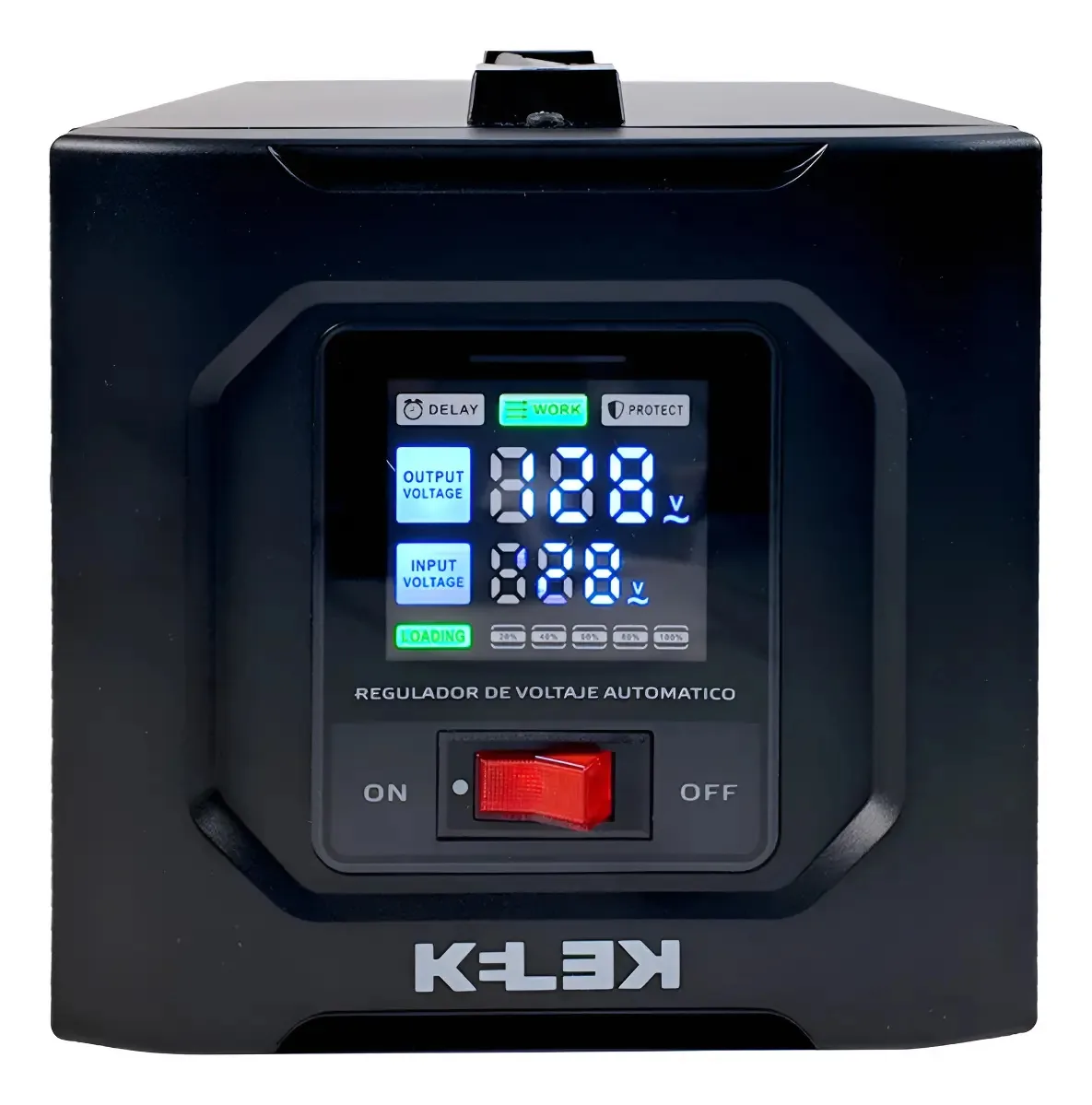 Regulador de tensão Kelek 1500 Watts preto com LCD B3
