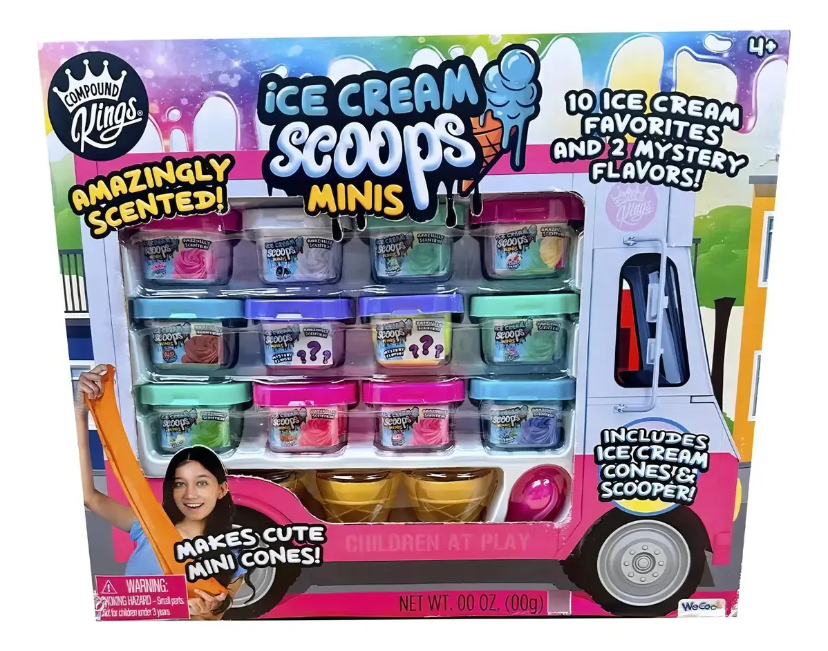 Conjunto de caminhões Slime Wecool Ice Cream Minis X 10 unidades