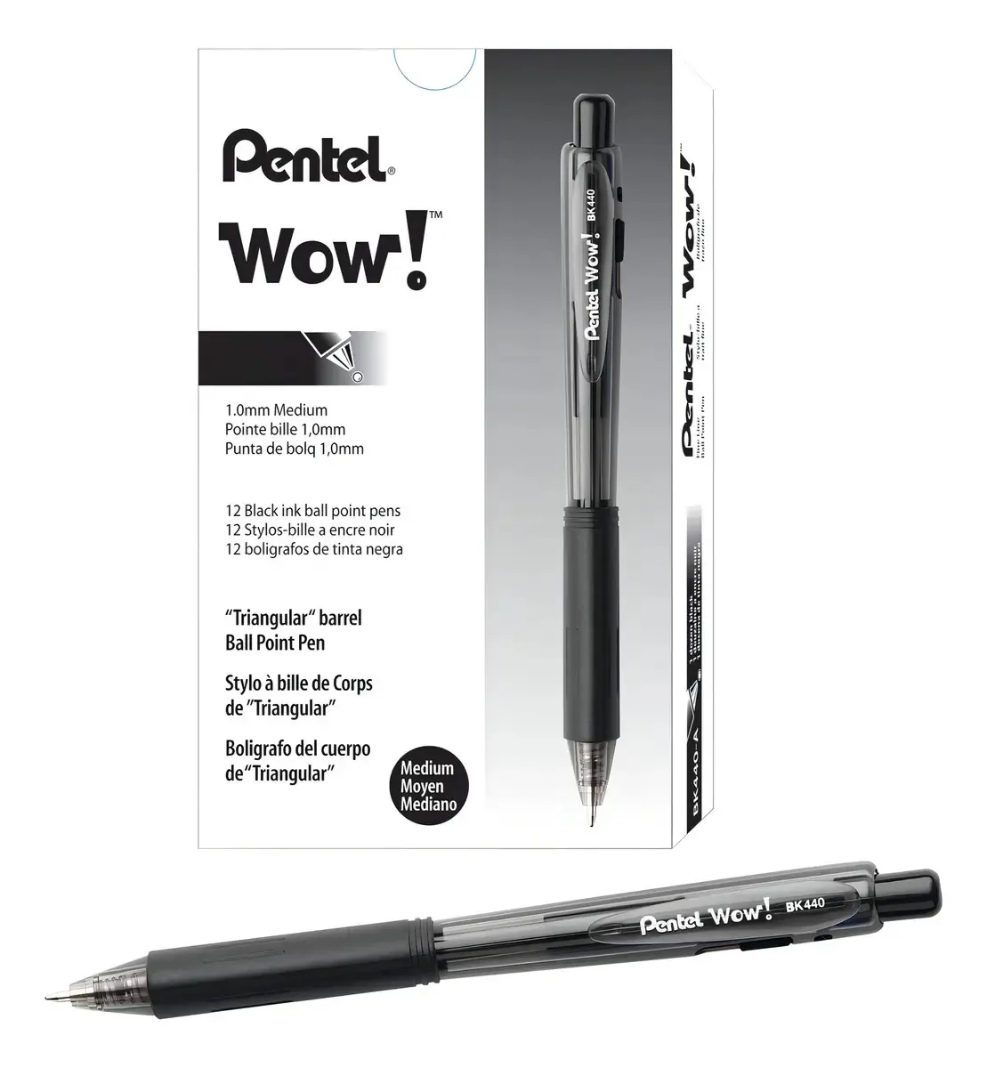 Ballpoint Pentel Set 12U - canetas pretas