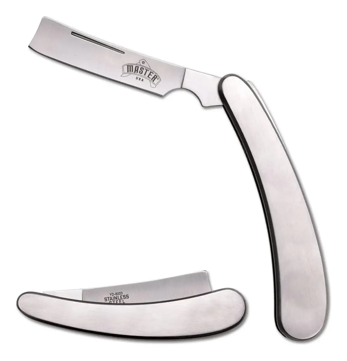 Faca de barbear Bladesusa Yd-8003 7,75 polegadas no total, prata